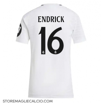 Real Madrid Endrick #16 Maglia Gara Casa Repliche 2024-25 Donna